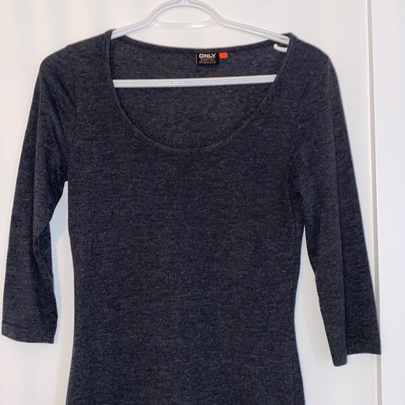 Only Dark Grey Maxi Dress ¾ length sleeves - Picture 1 of 3